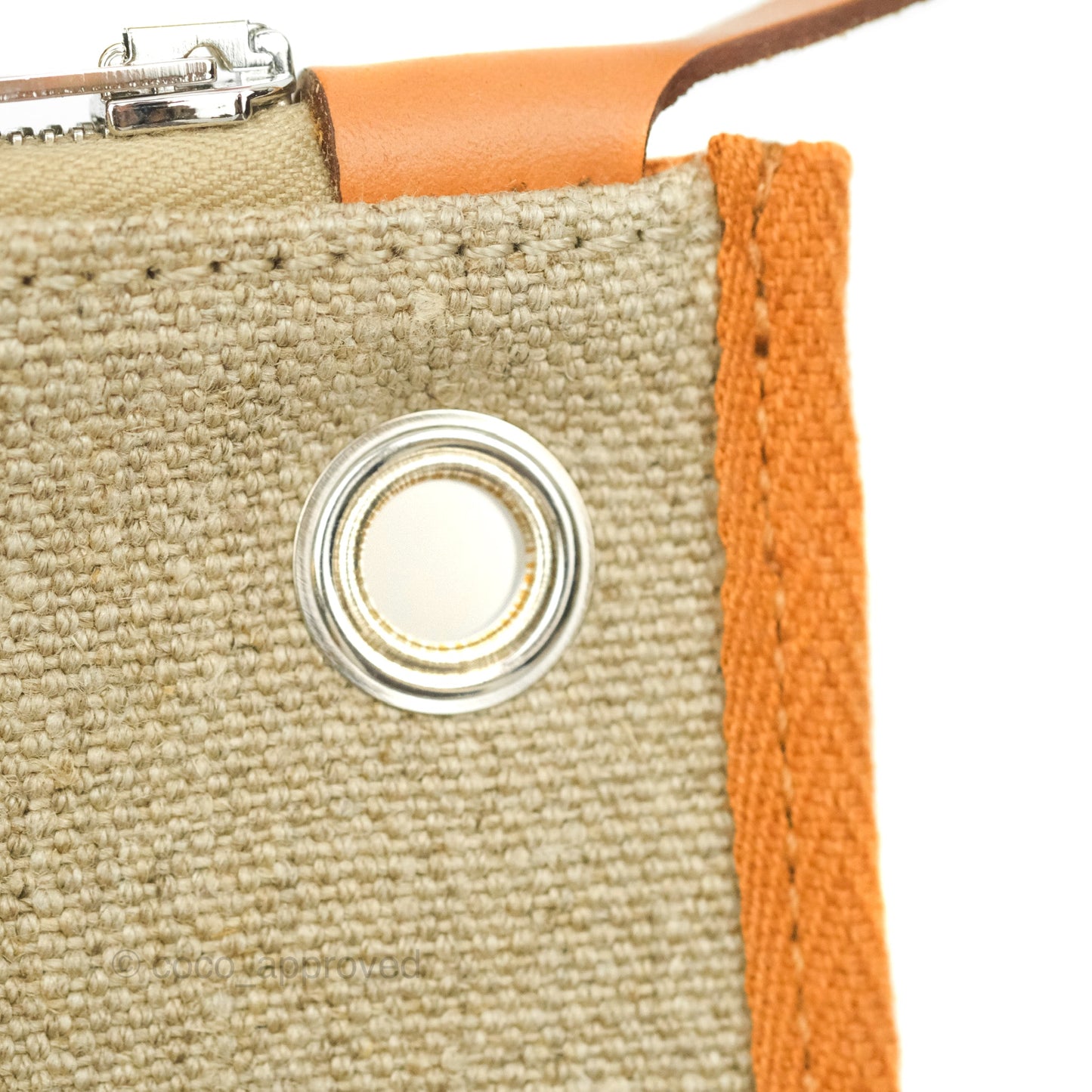 Hermès Herbag Retourne Zip 31 Toile de Camp Twin Vache Hunter Ficelle/Nature Palladium Hardware