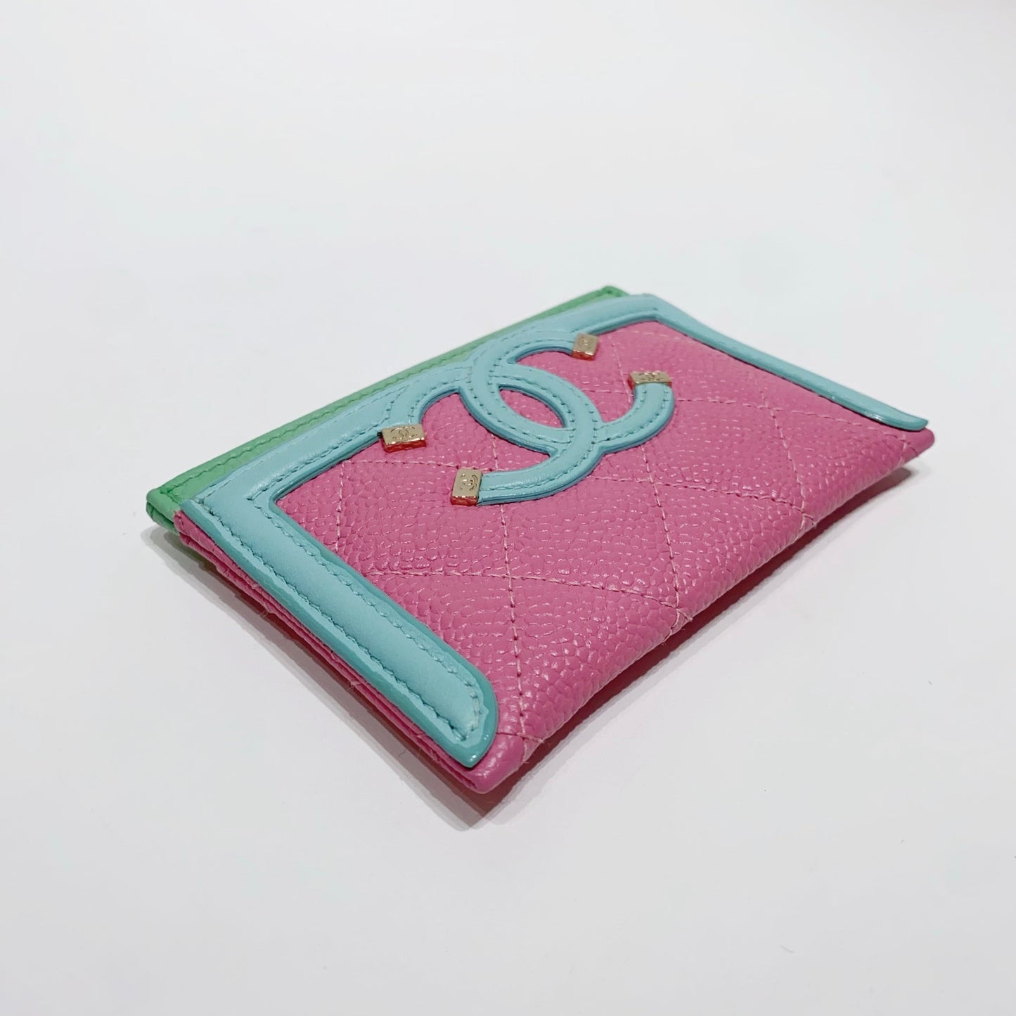 No.4218-Chanel CC Filigree Card Holder