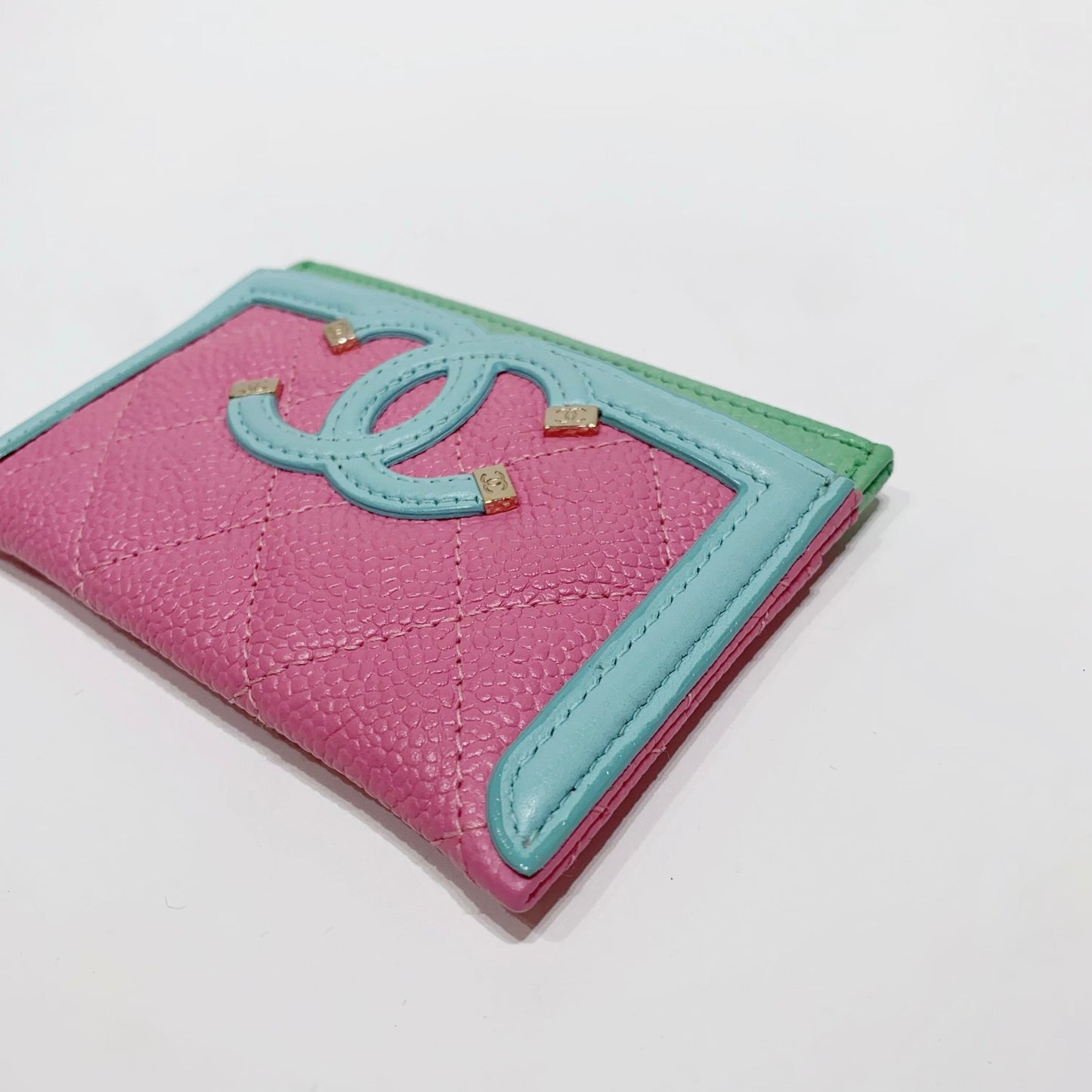 No.4218-Chanel CC Filigree Card Holder