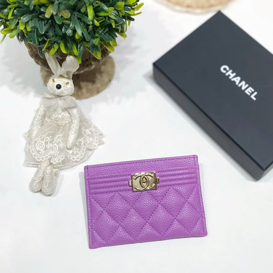 No.4212-Chanel Caviar Boy Card Holder