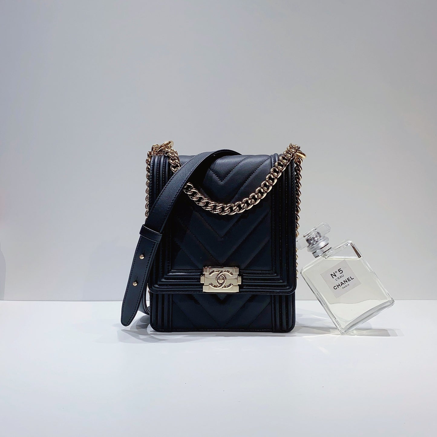 No.3708-Chanel Calfskin Small New Boy