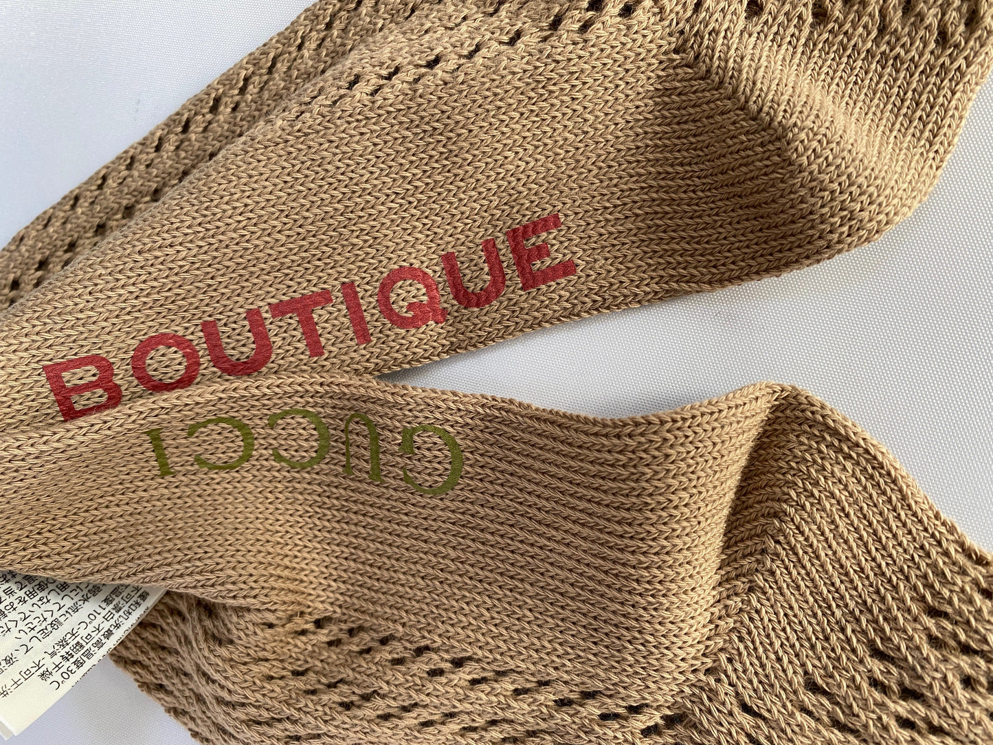 Luxury Gucci Trending 2025 Boutique Knit Socks with GG Logos in Beige
