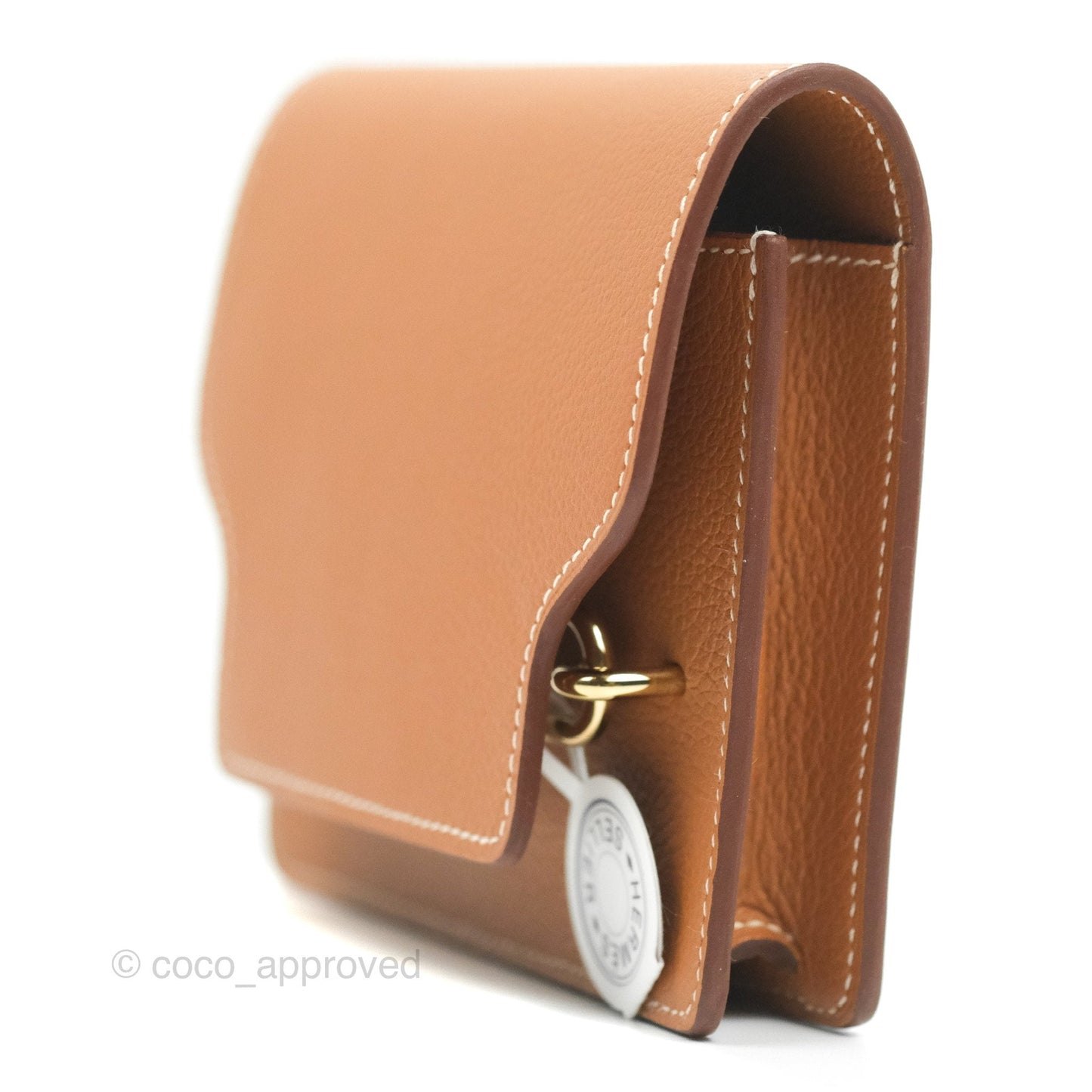 Hermès Roulis Slim Wallet Gold Gold Hardware