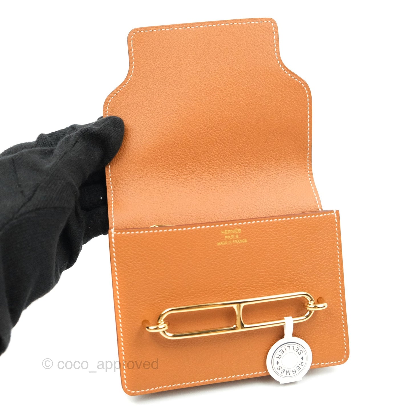 Hermès Roulis Slim Wallet Gold Gold Hardware