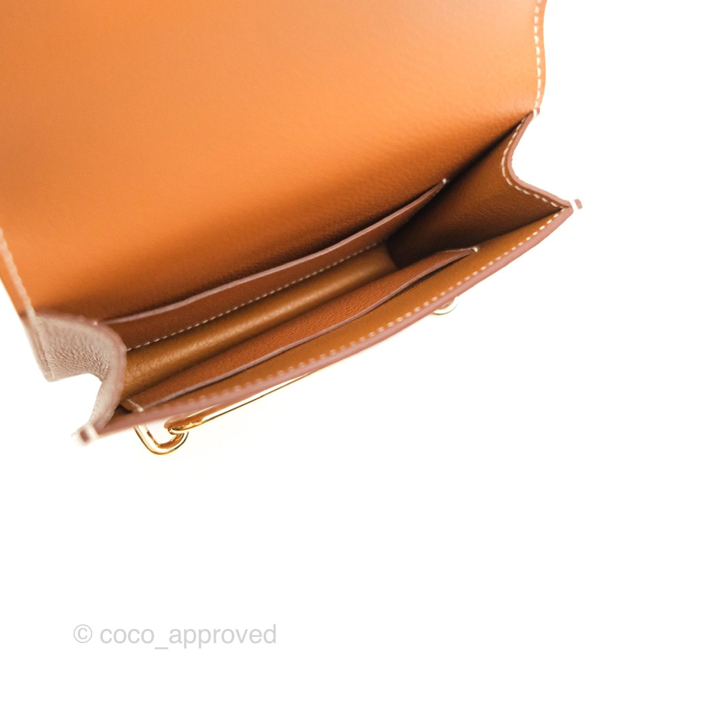 Hermès Roulis Slim Wallet Gold Gold Hardware