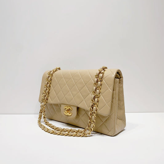 No.3159-Chanel Vintage Lambskin Classic Flap Bag 25cm
