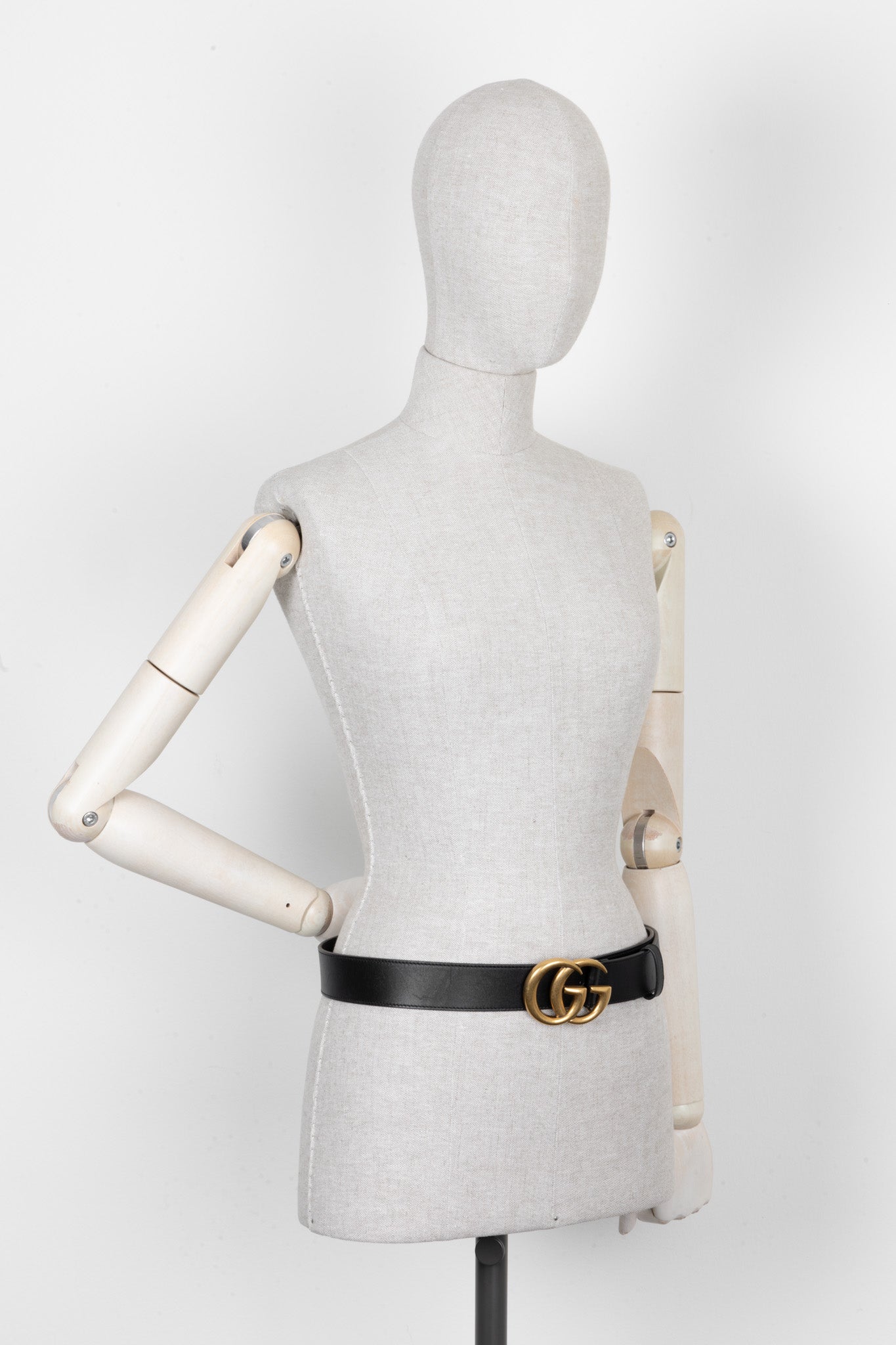 Luxury Gucci Trending 2025 Marmont Belt Wide Leather Black