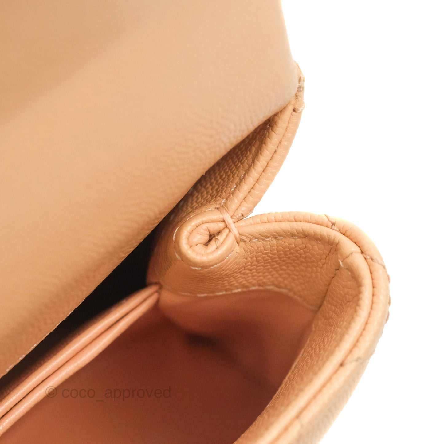 Chanel Mini Coco Handle Quilted Light Beige Pink Caviar Gold Hardware