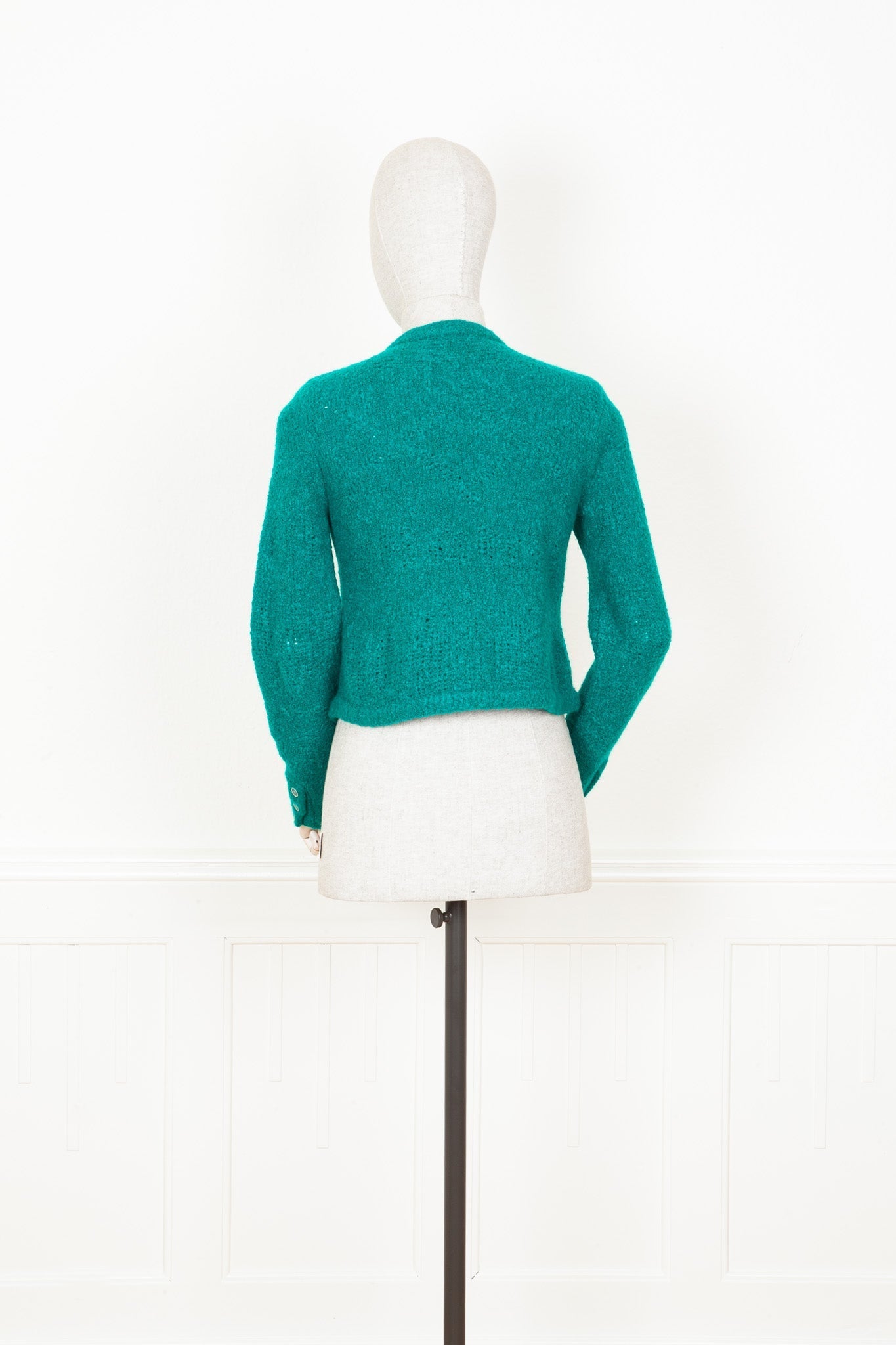 CHANEL Knit Jacket Petrol