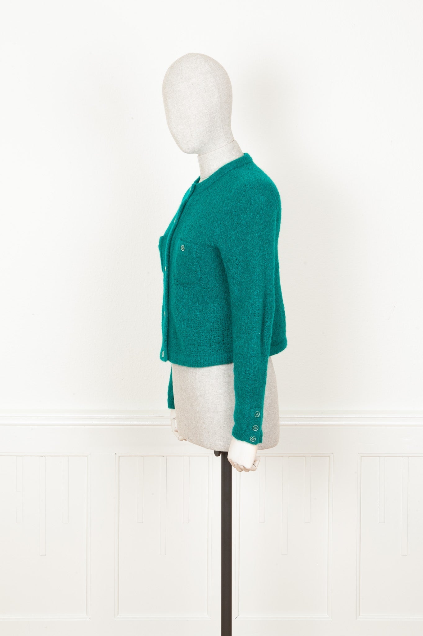 CHANEL Knit Jacket Petrol