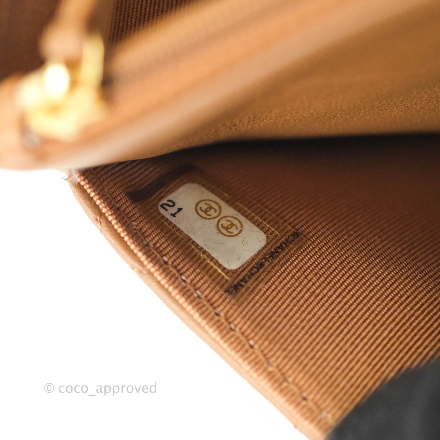 Chanel Quilted Wallet on Chain WOC Caramel Tan Lambskin Gold Hardware
