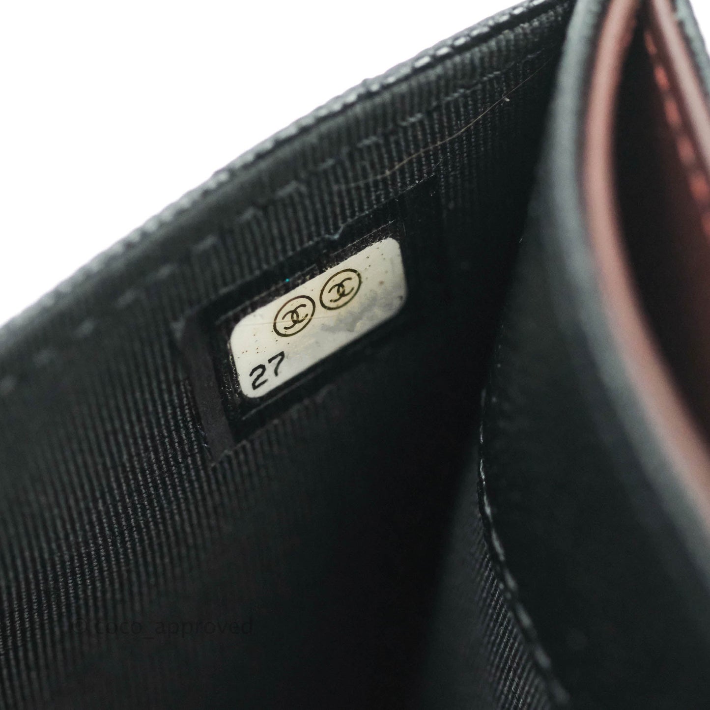 Chanel Classic Wallet Pouch Caviar Black Gold Hardware
