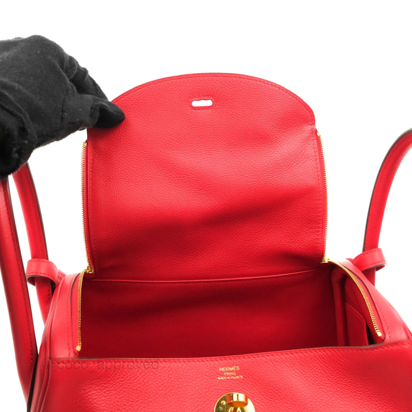 Hermès Lindy 26 Evercolour Rouge de Coeur Gold Hardware