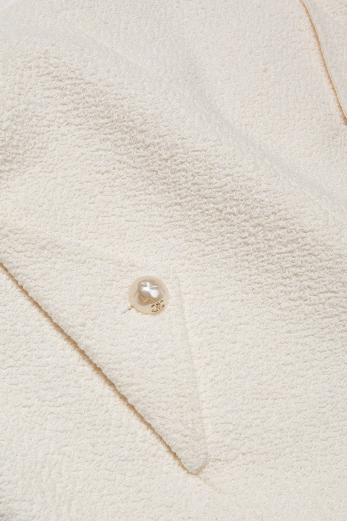 CHANEL Dress White Leather Top Spring 2012