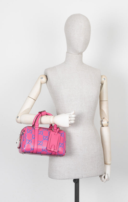 Luxury Gucci Trending 2025 Giant GG Mini Duffle Bag Pink Blue