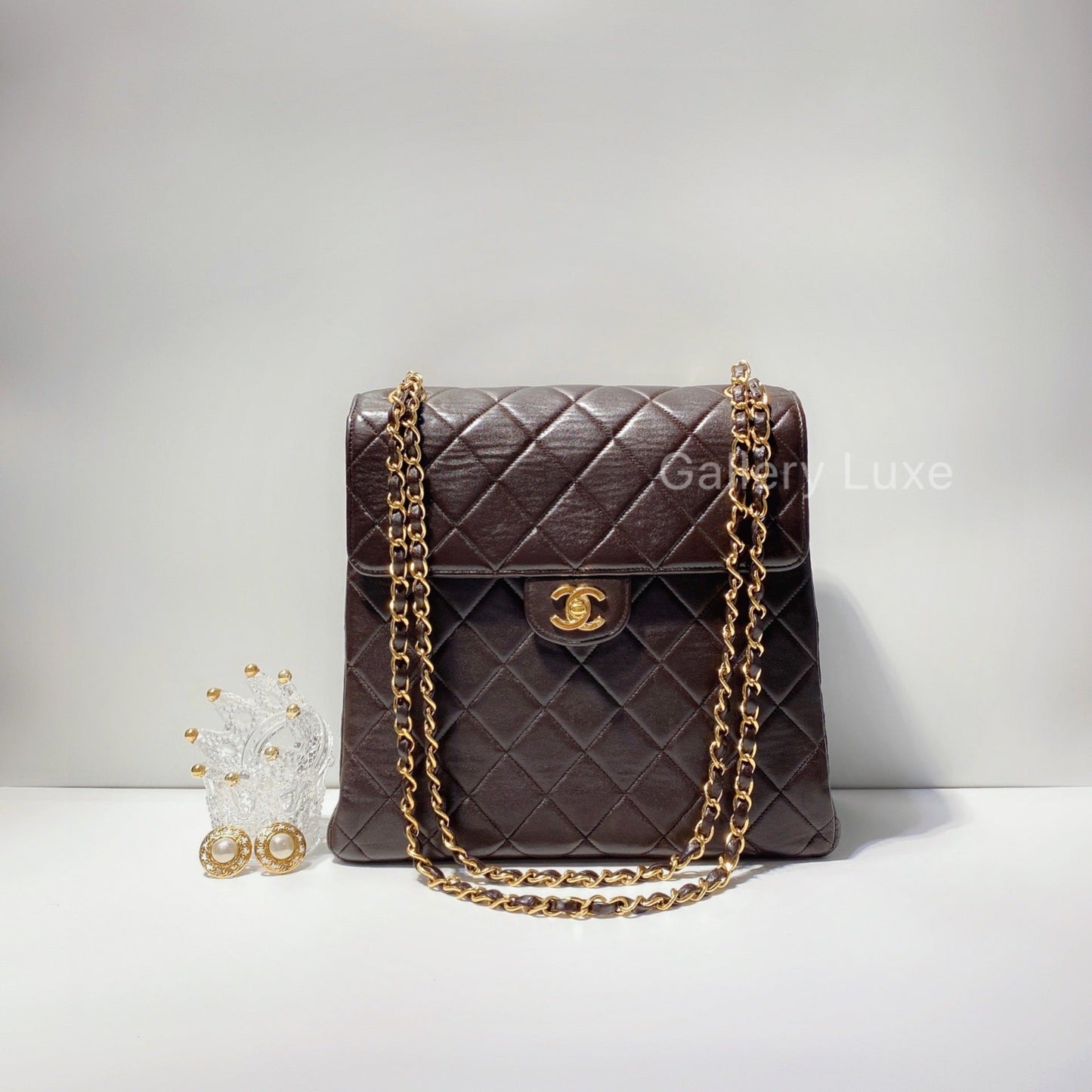 No.2544-Chanel Vintage Lambskin Double Side Shoulder Bag