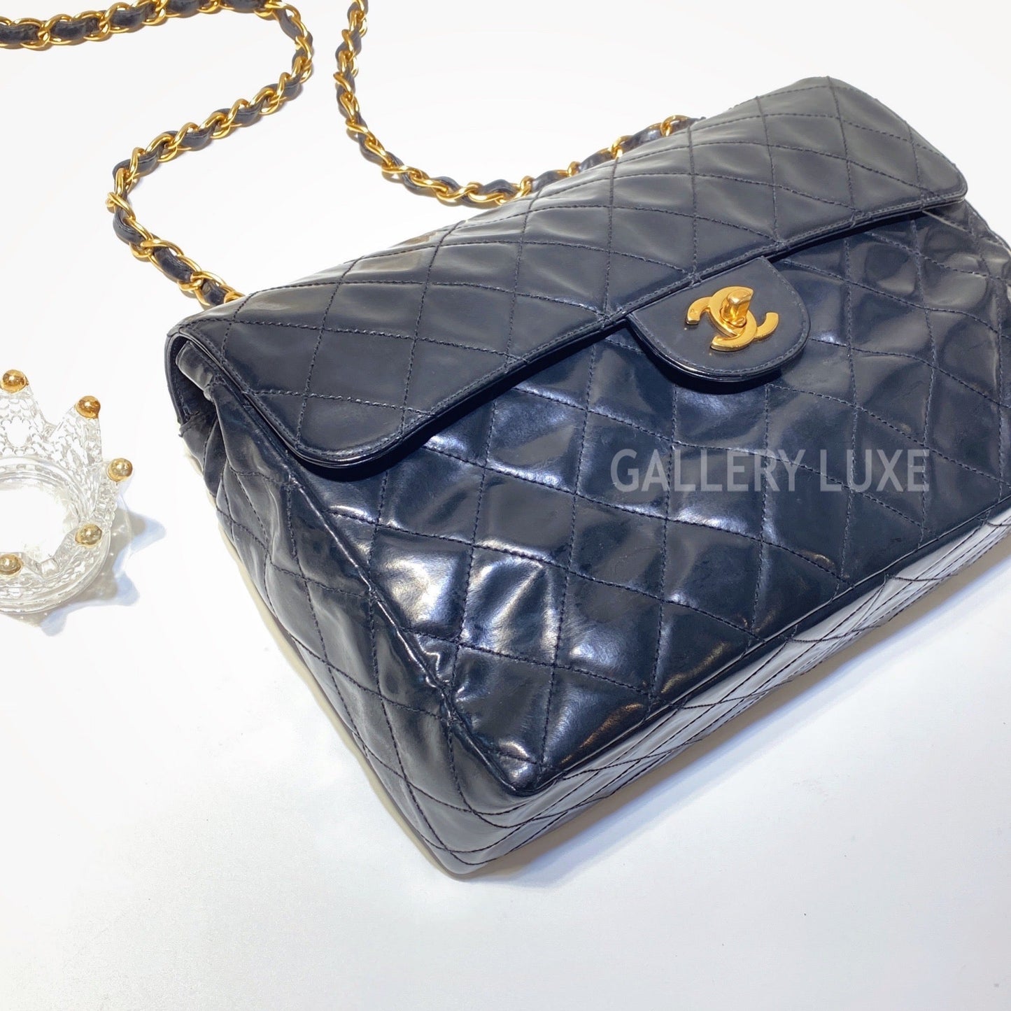No.2902-Chanel Vintage Toile Plume Flap Bag