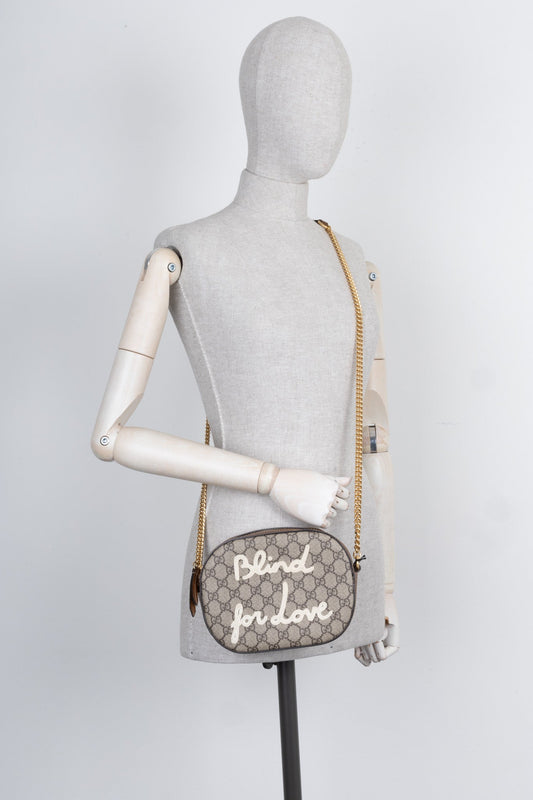 Luxury Gucci Trending 2025 Blind For Love Crossbody Bag GG Supreme