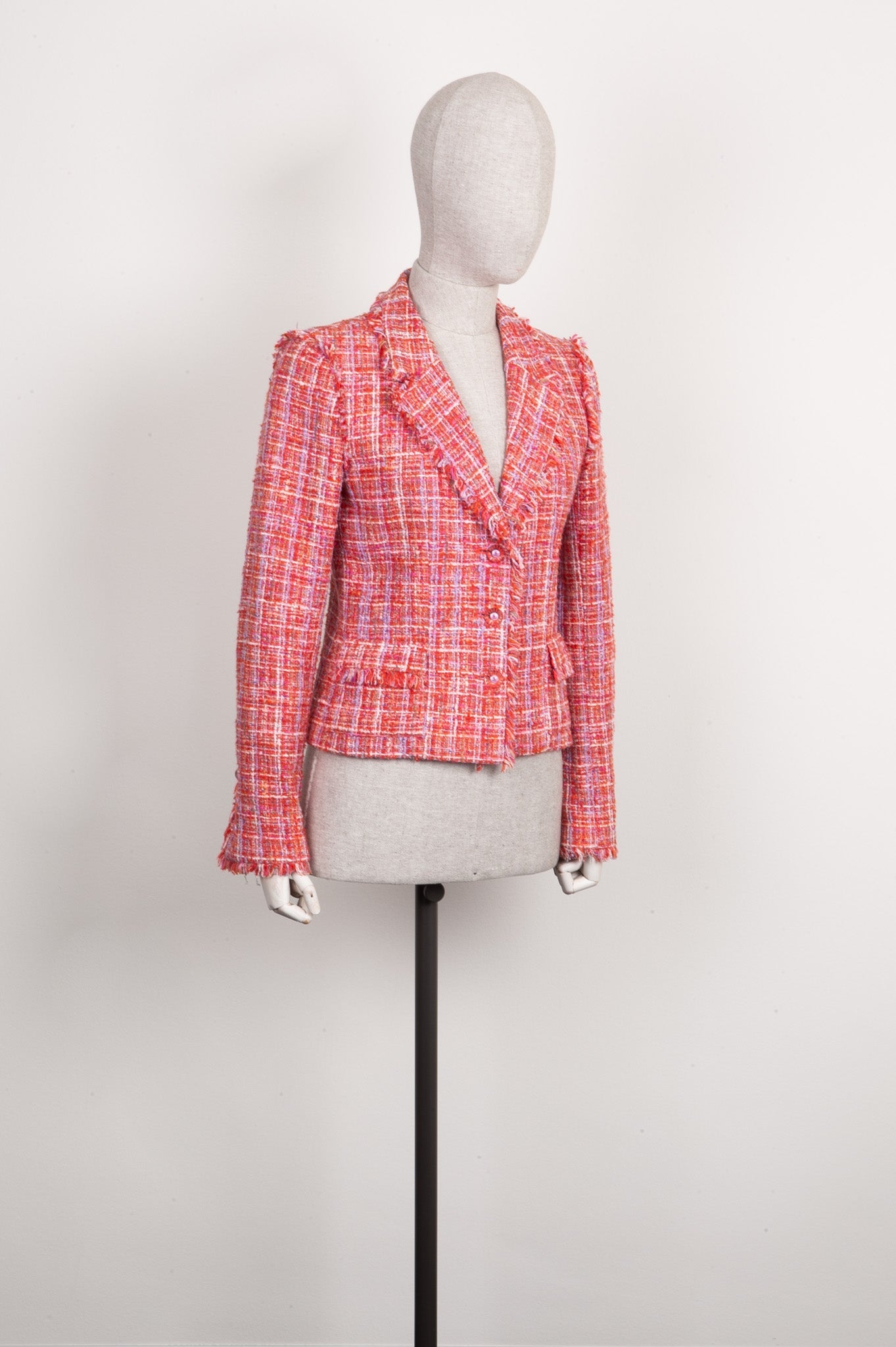 CHANEL Tweed Jacket Red