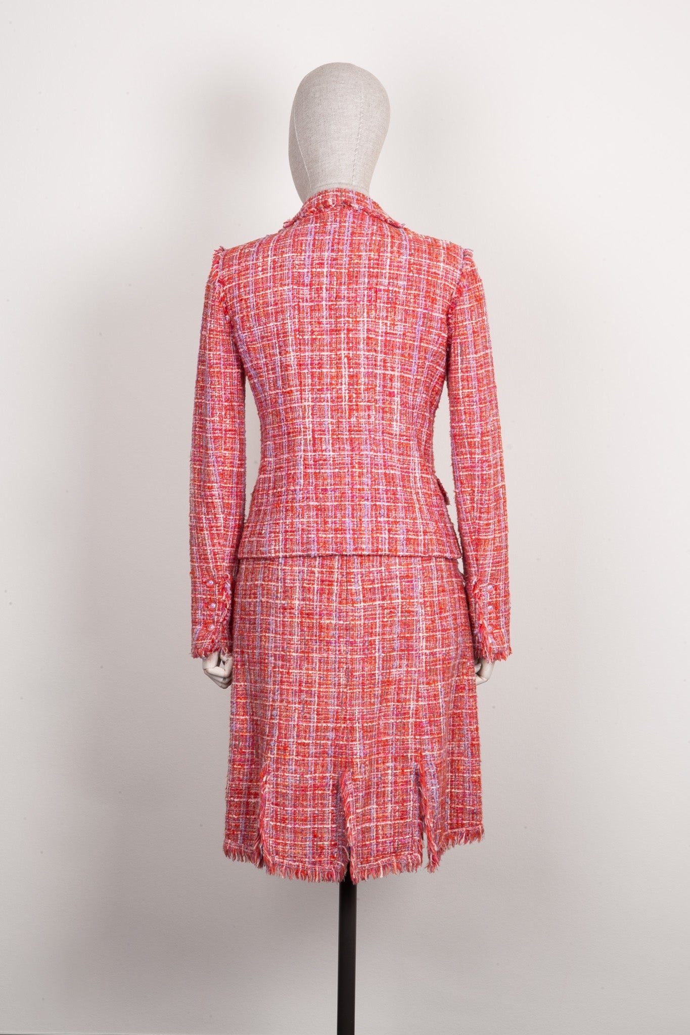 CHANEL Tweed Jacket Red