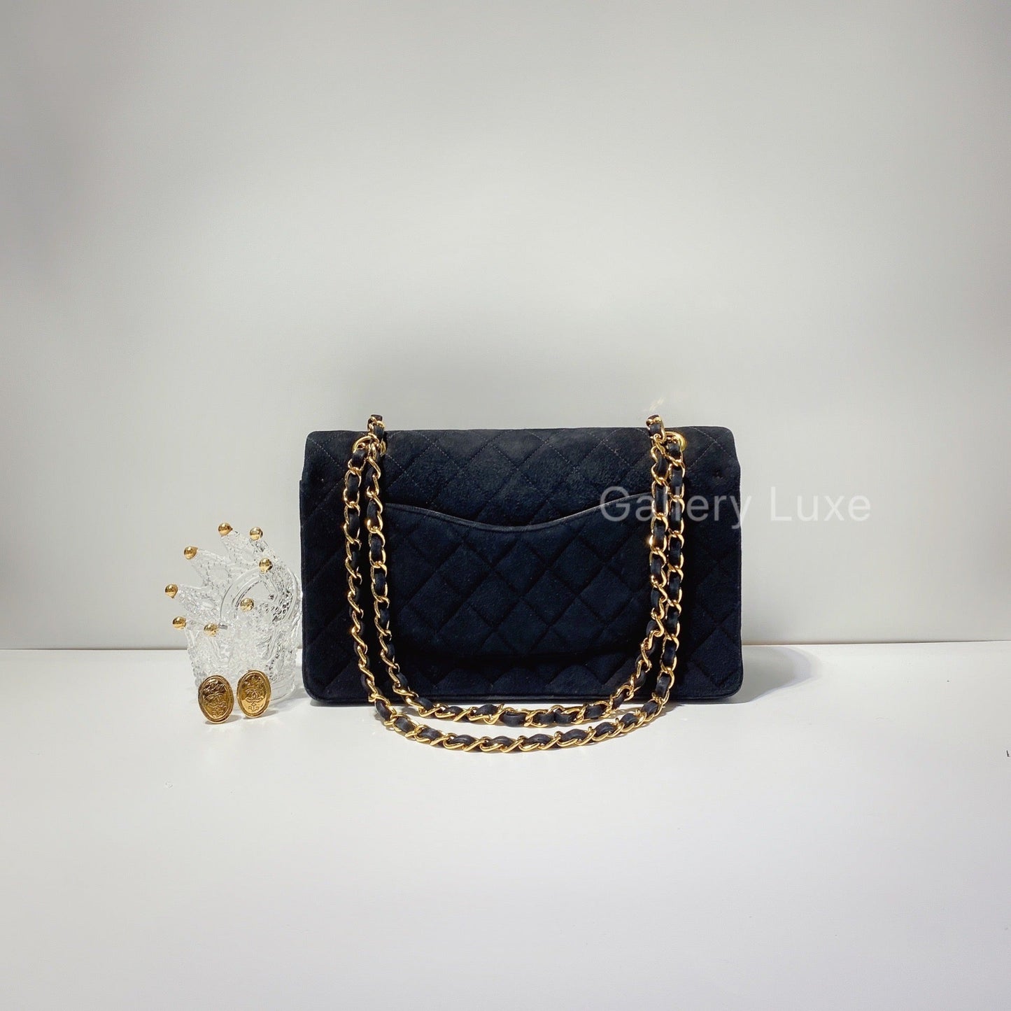 No.2551-Chanel Vintage Suede Classic Flap Bag 25cm