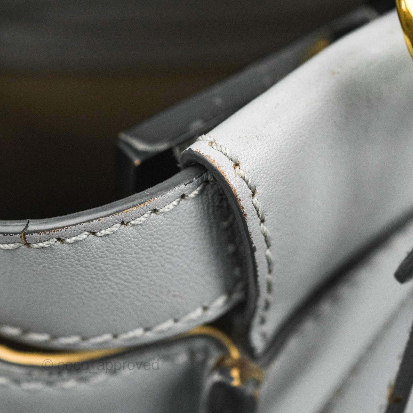 Fendi Peekaboo Medium Light Grey Blue Gold Hardware