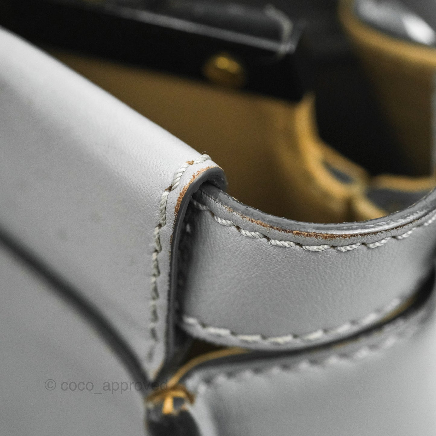 Fendi Peekaboo Medium Light Grey Blue Gold Hardware