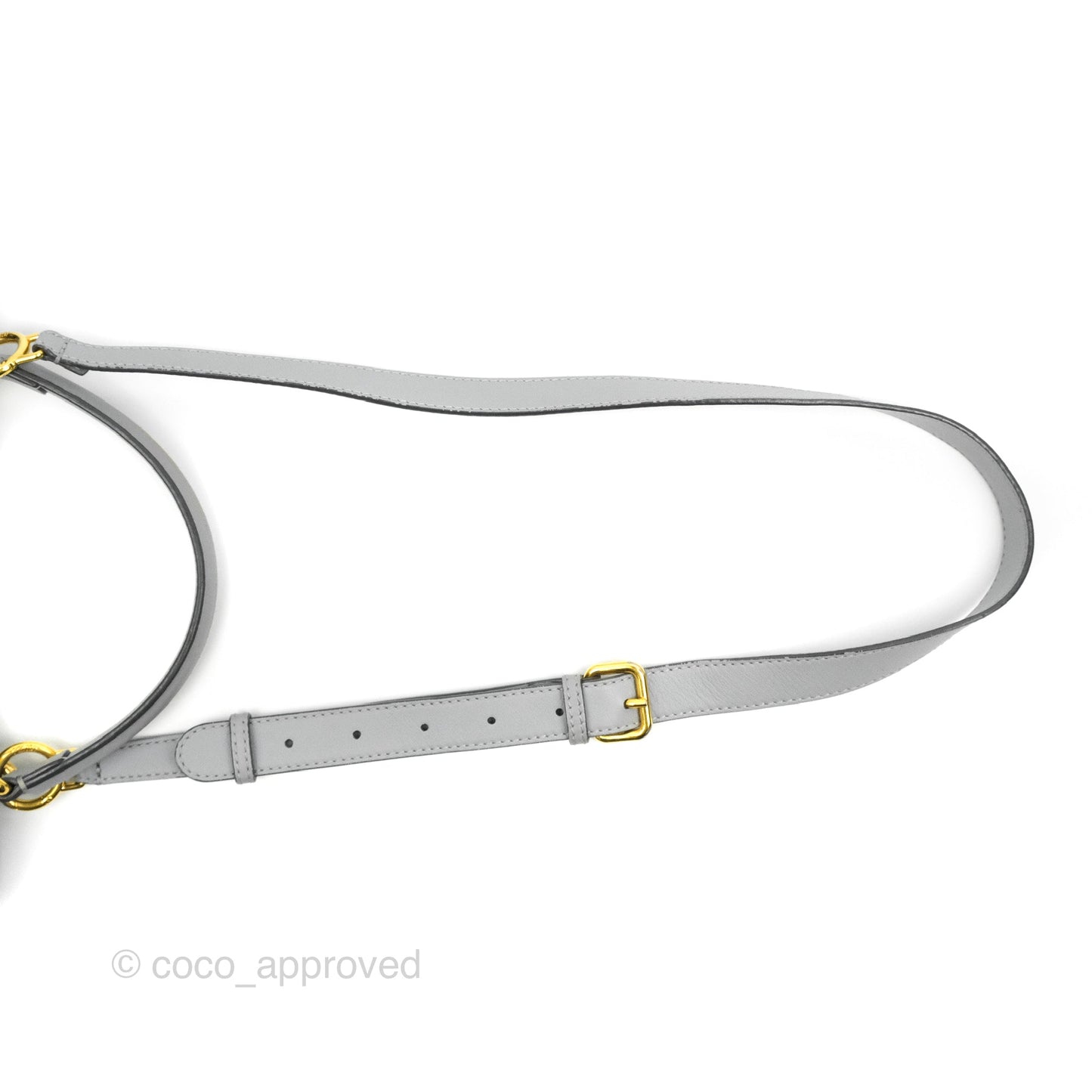 Fendi Peekaboo Medium Light Grey Blue Gold Hardware