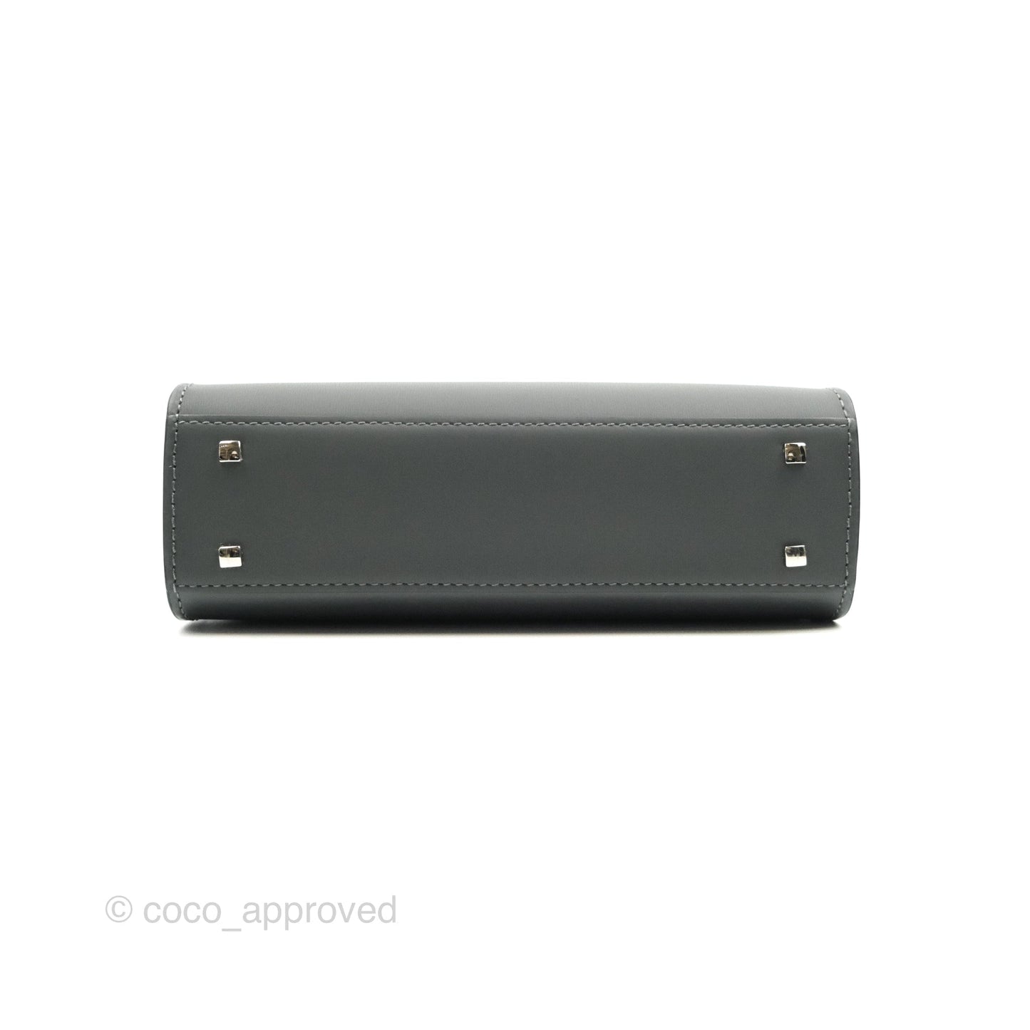 Delvaux Tempete Mini Grey Box Calfskin Silver Hardware