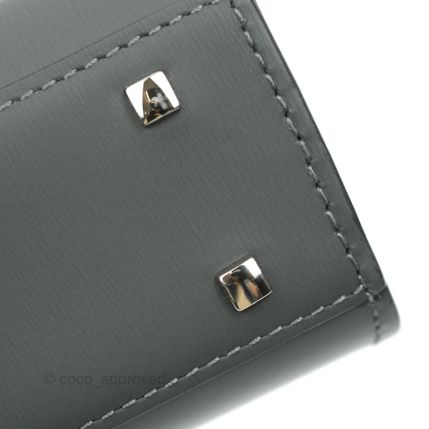 Delvaux Tempete Mini Grey Box Calfskin Silver Hardware
