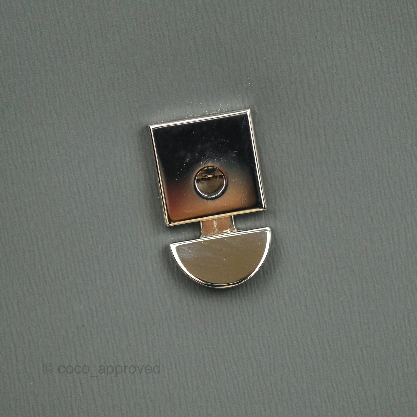 Delvaux Tempete Mini Grey Box Calfskin Silver Hardware