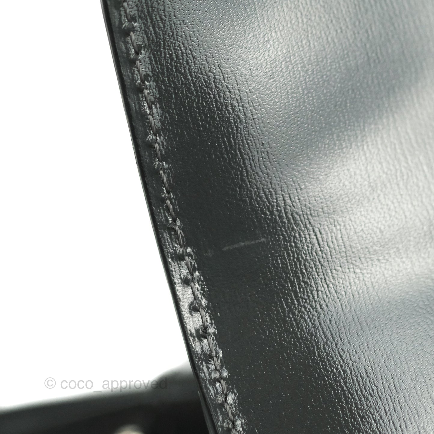 Delvaux Tempete Mini Grey Box Calfskin Silver Hardware