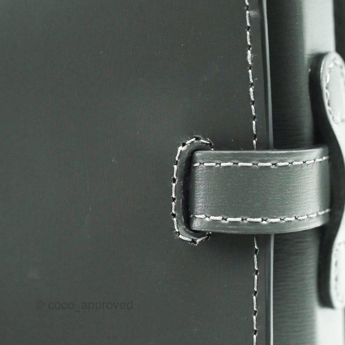 Delvaux Tempete Mini Grey Box Calfskin Silver Hardware