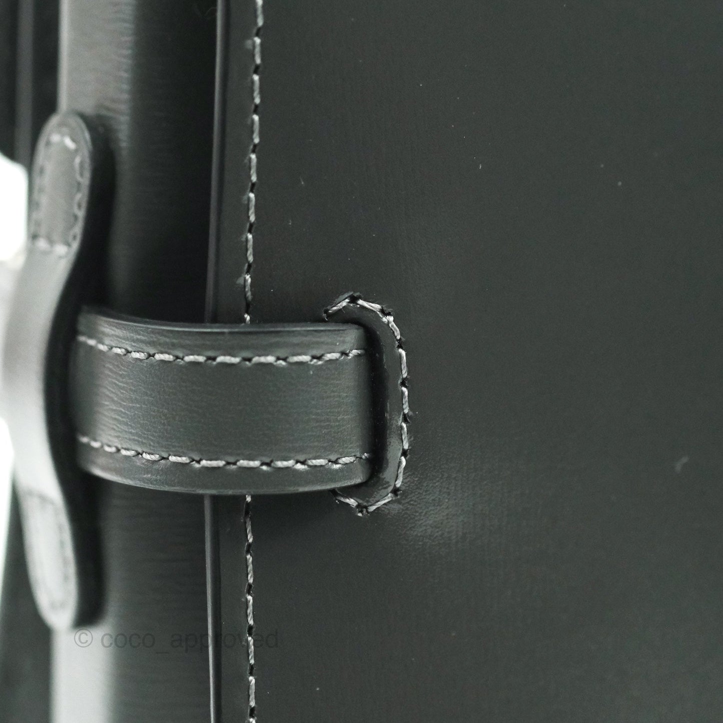 Delvaux Tempete Mini Grey Box Calfskin Silver Hardware