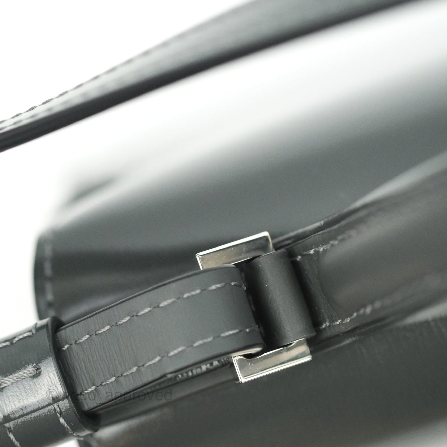 Delvaux Tempete Mini Grey Box Calfskin Silver Hardware