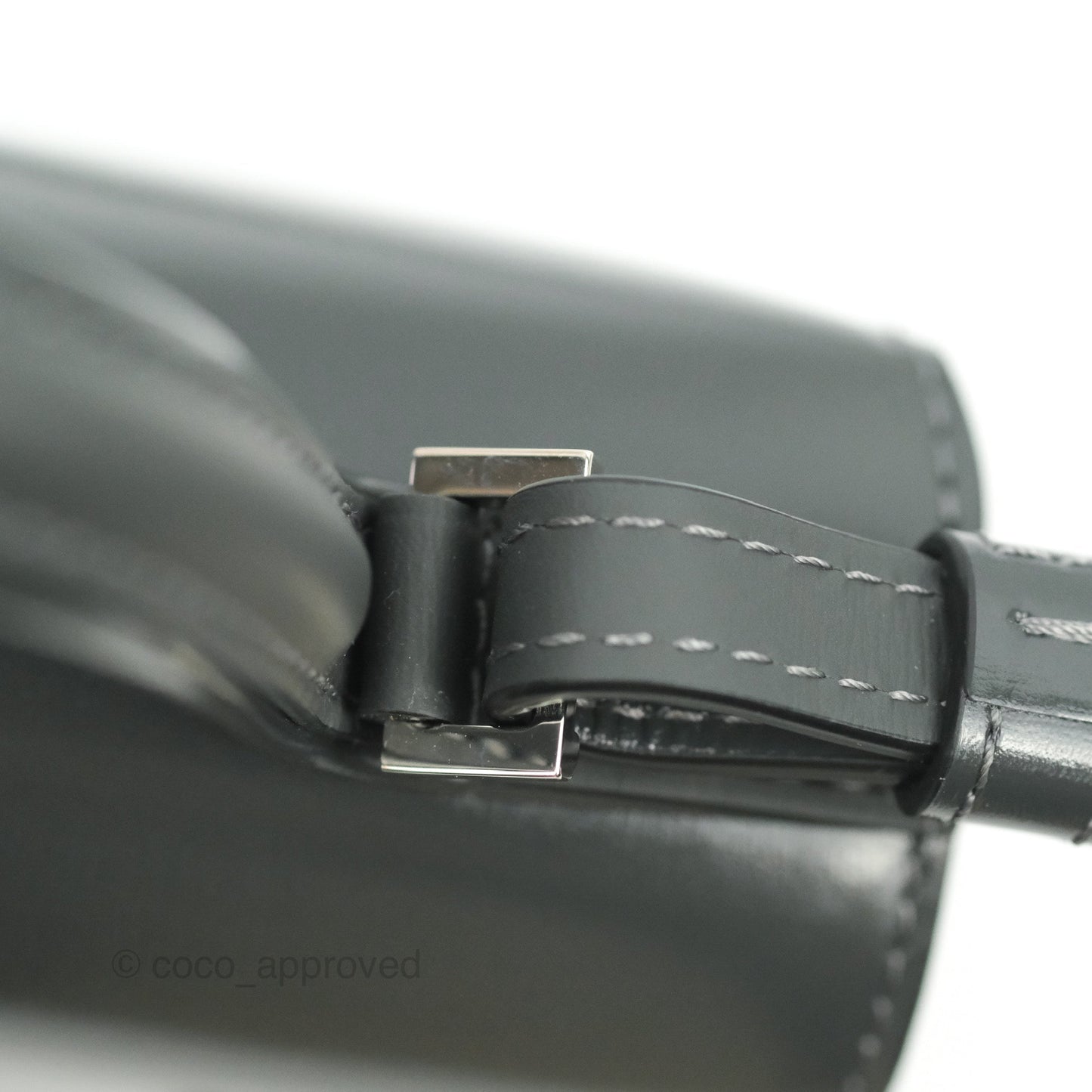 Delvaux Tempete Mini Grey Box Calfskin Silver Hardware