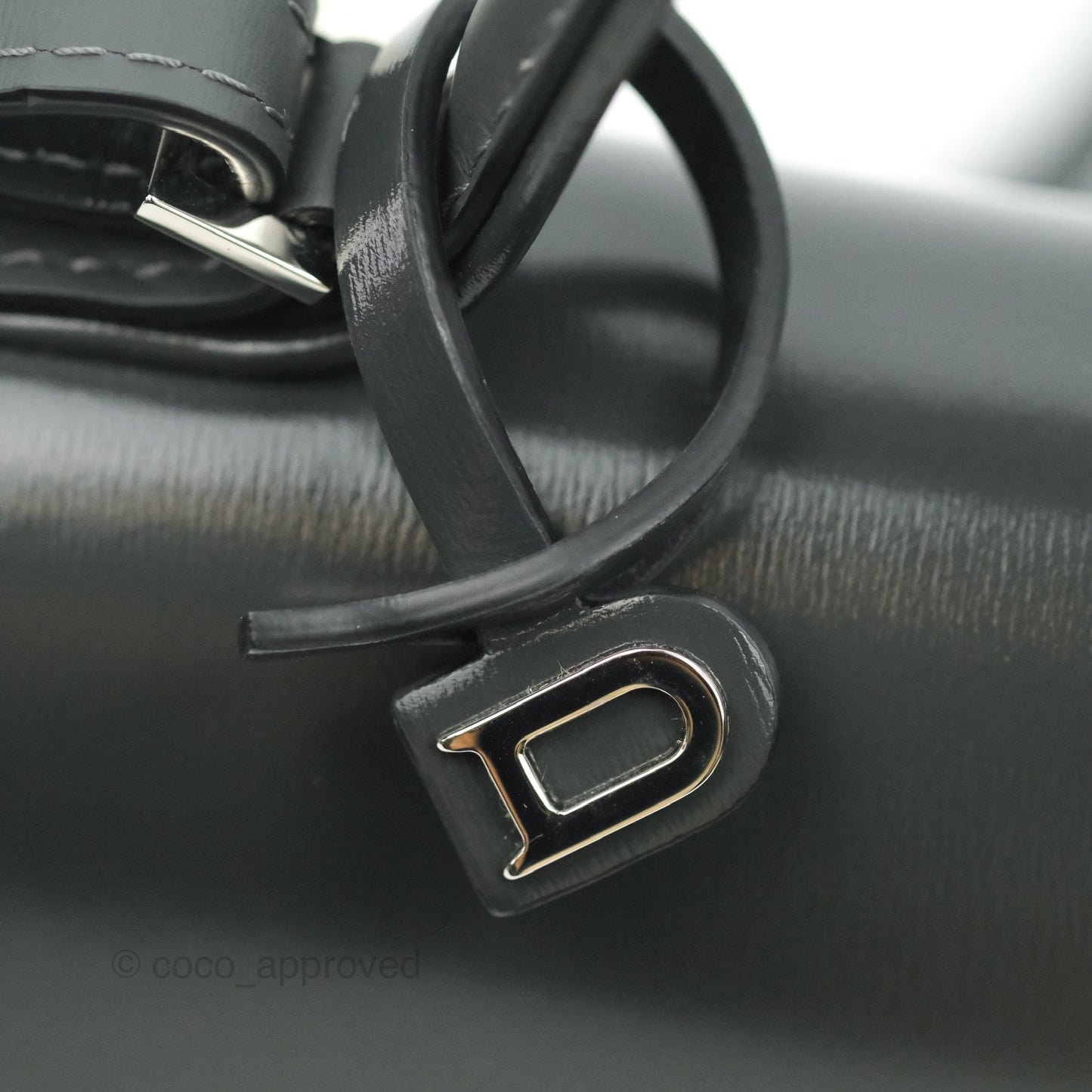 Delvaux Tempete Mini Grey Box Calfskin Silver Hardware