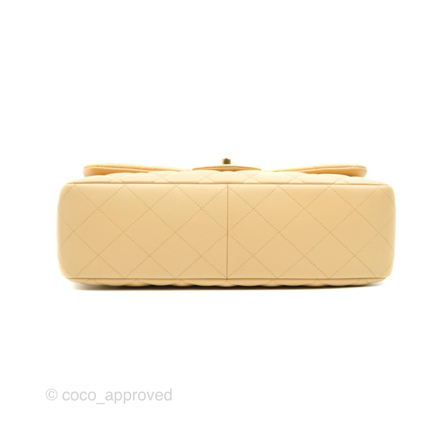 Chanel Jumbo Single Flap Beige Lambskin Gold Hardware