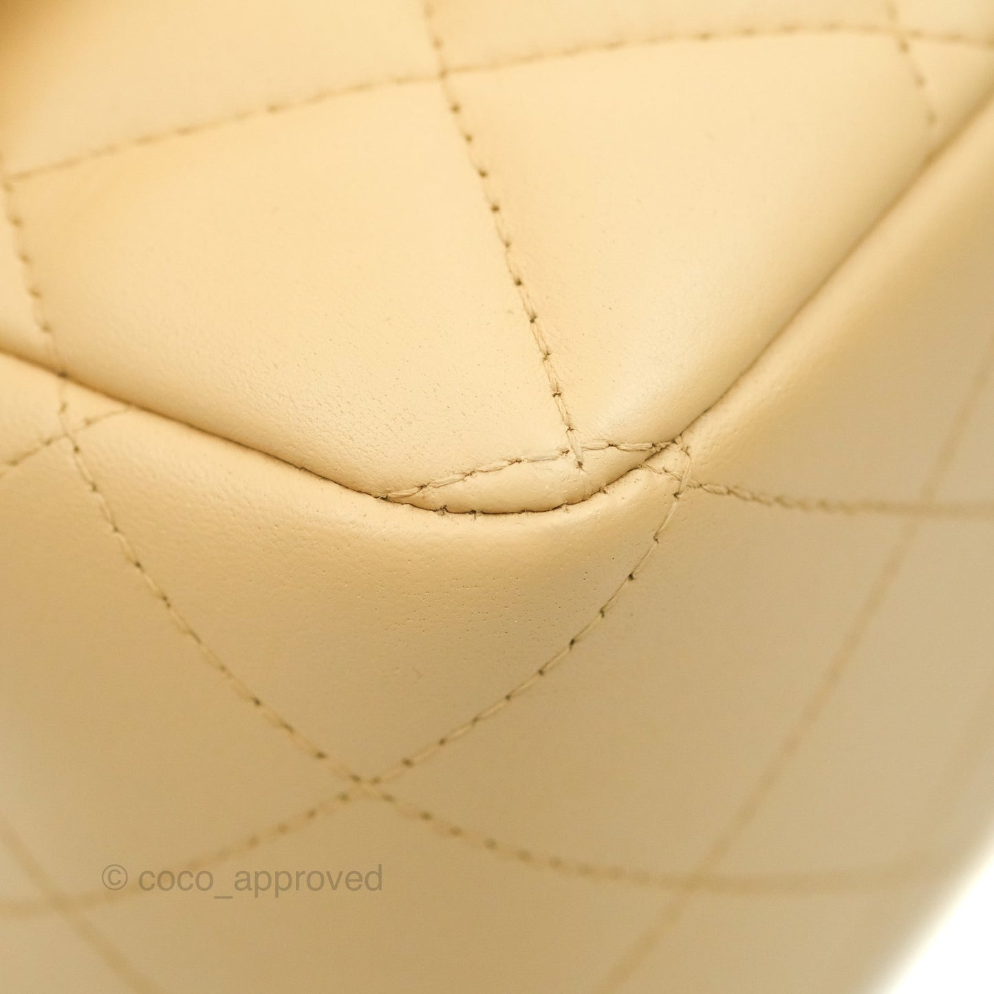 Chanel Jumbo Single Flap Beige Lambskin Gold Hardware