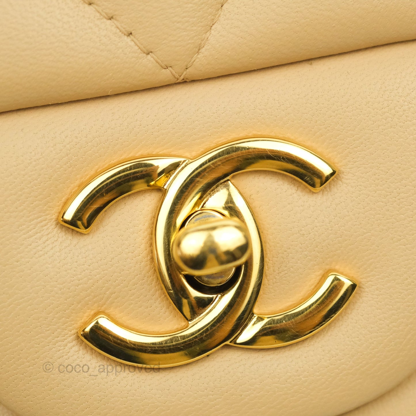 Chanel Jumbo Single Flap Beige Lambskin Gold Hardware