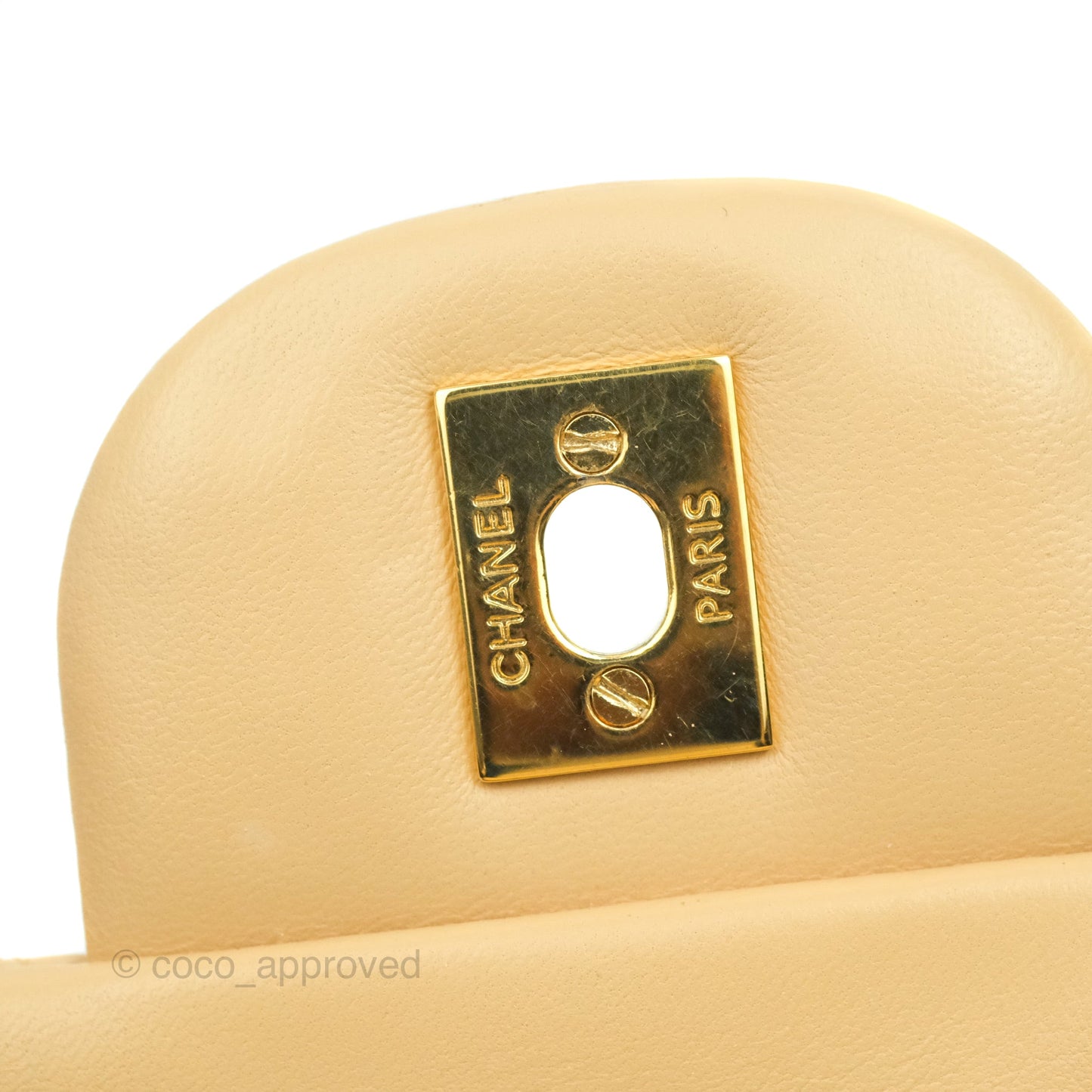 Chanel Jumbo Single Flap Beige Lambskin Gold Hardware