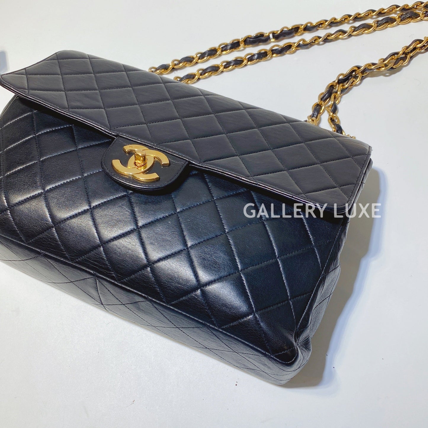No.3019-Chanel Vintage Lambskin Jumbo Flap Bag