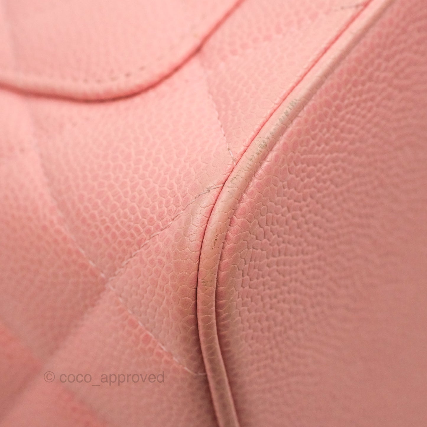 Chanel Vintage CC Pink Caviar Tote Bag Gold Hardware
