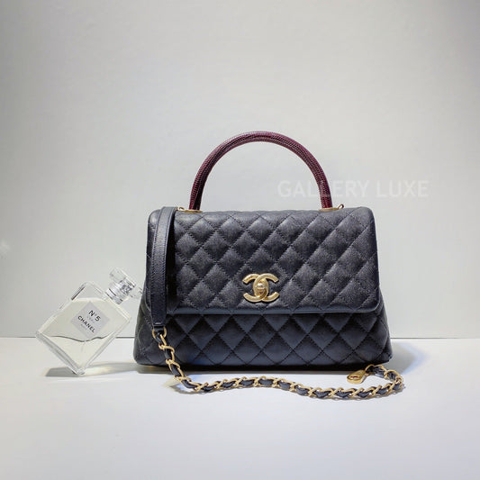 No.2858-Chanel Medium Lizard Coco Handle