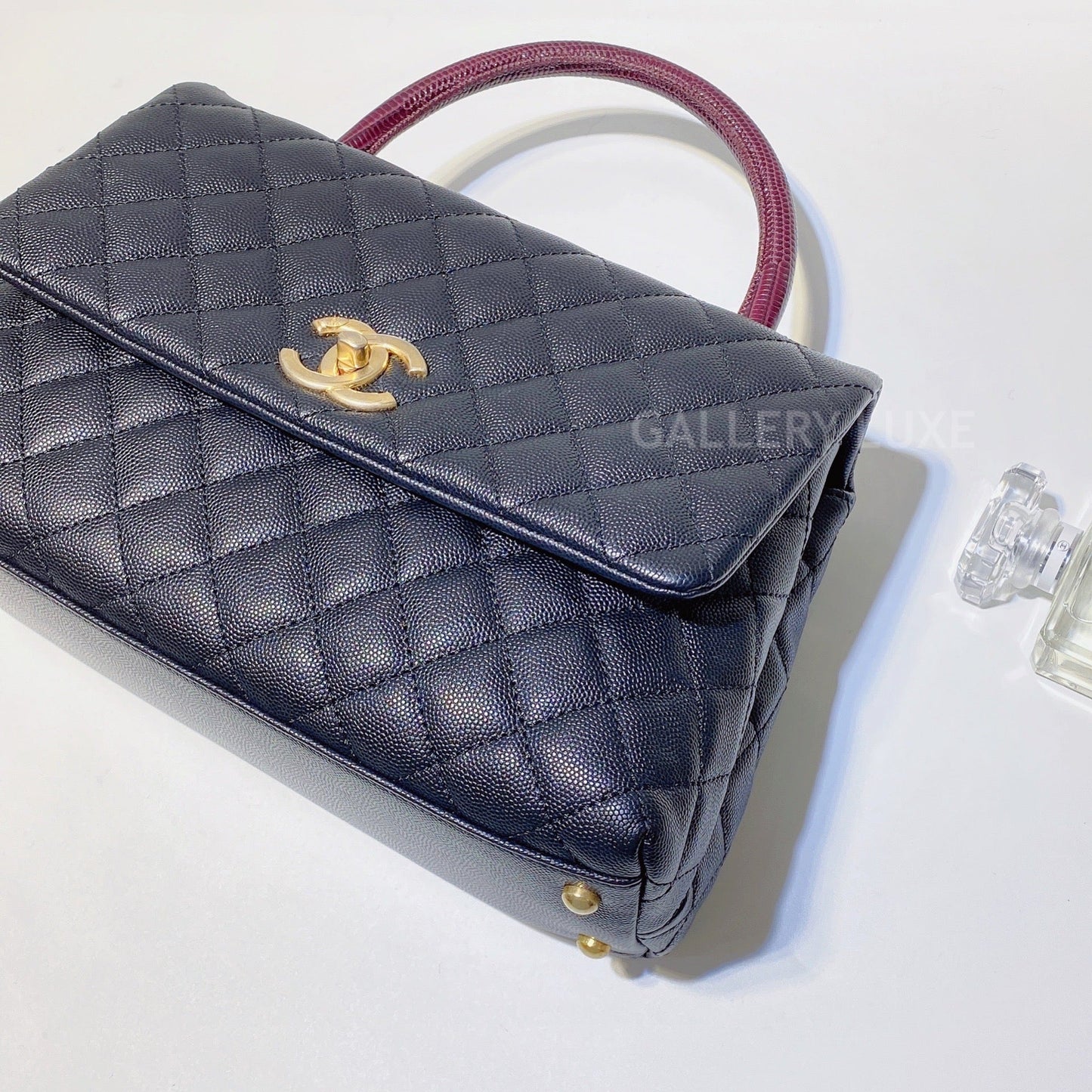 No.2858-Chanel Medium Lizard Coco Handle