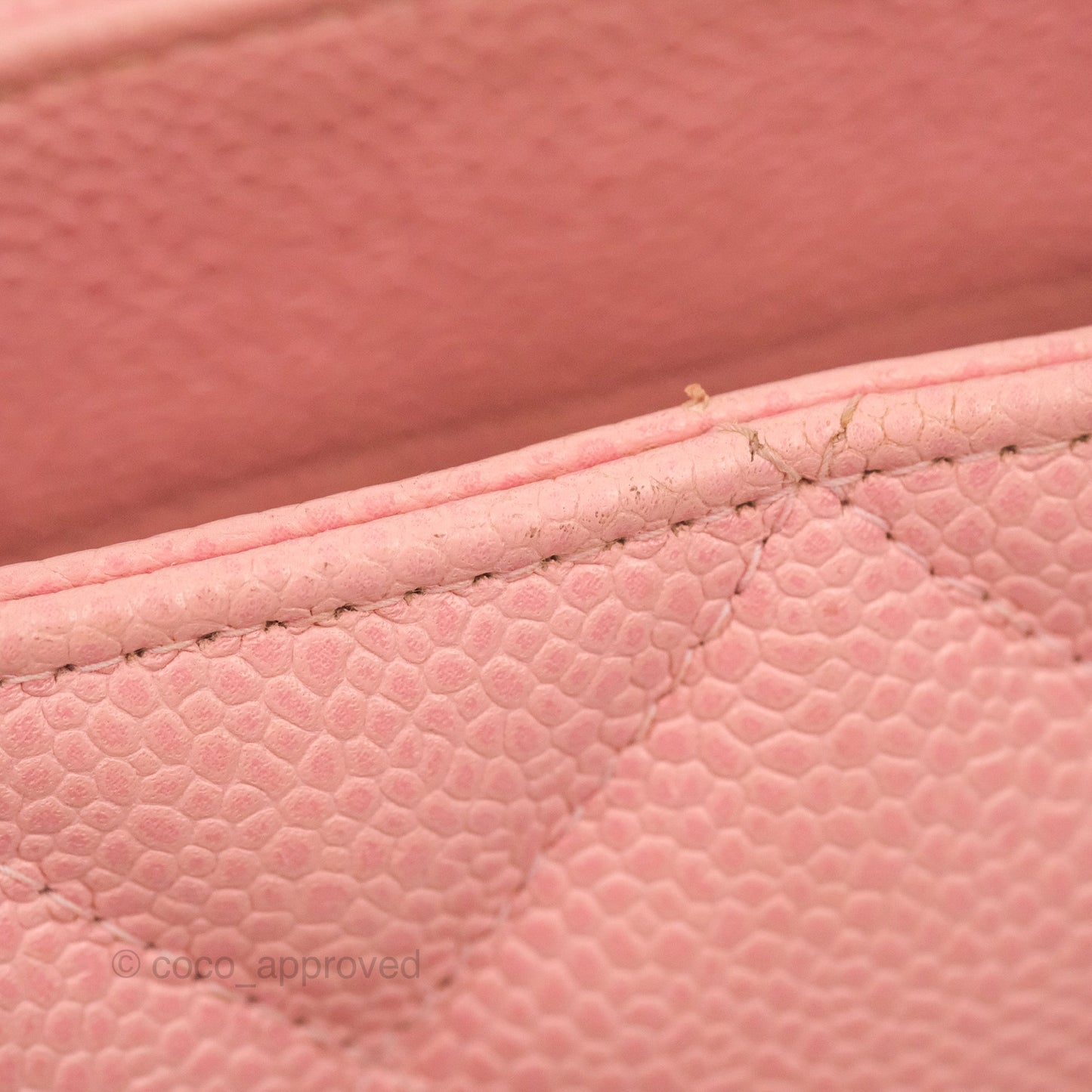 Chanel Vintage CC Pink Caviar Tote Bag Gold Hardware