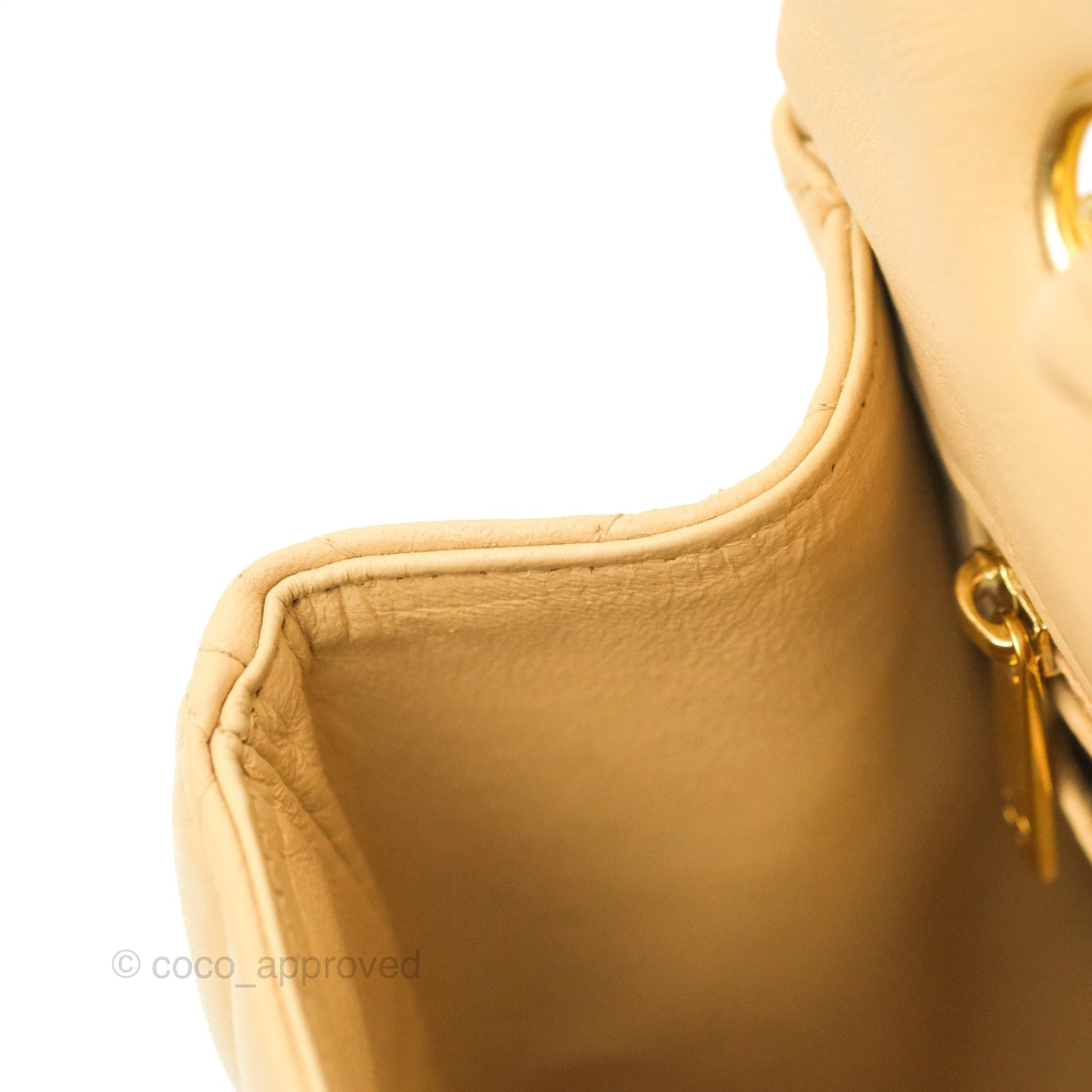 Chanel Jumbo Single Flap Beige Lambskin Gold Hardware