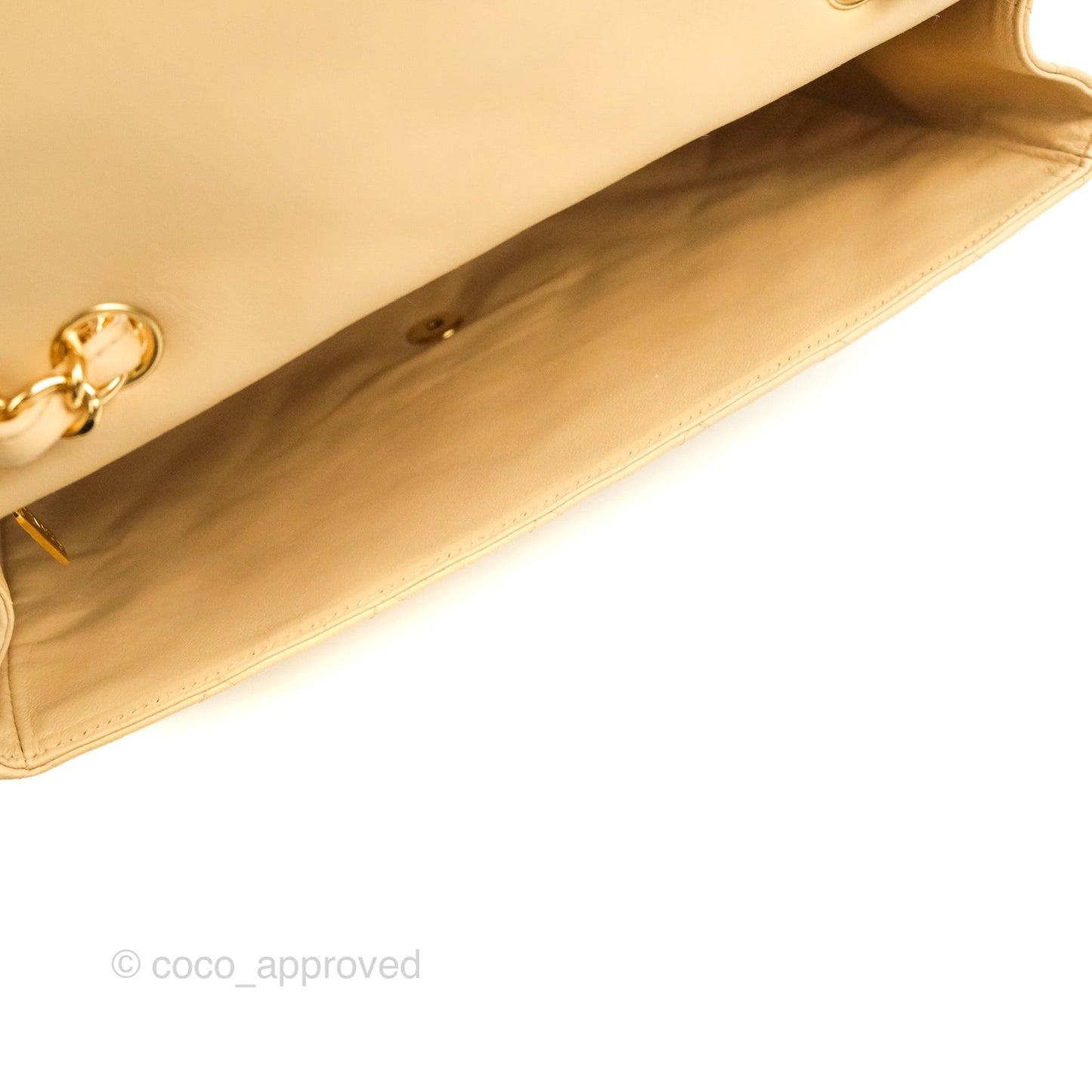 Chanel Jumbo Single Flap Beige Lambskin Gold Hardware