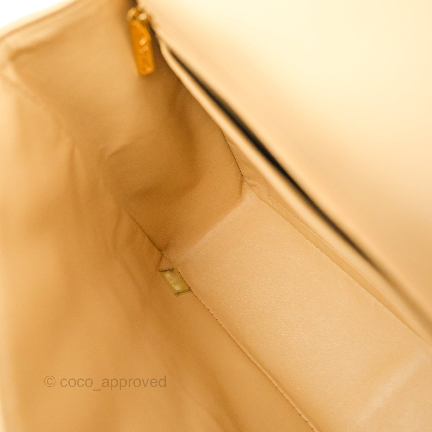 Chanel Jumbo Single Flap Beige Lambskin Gold Hardware