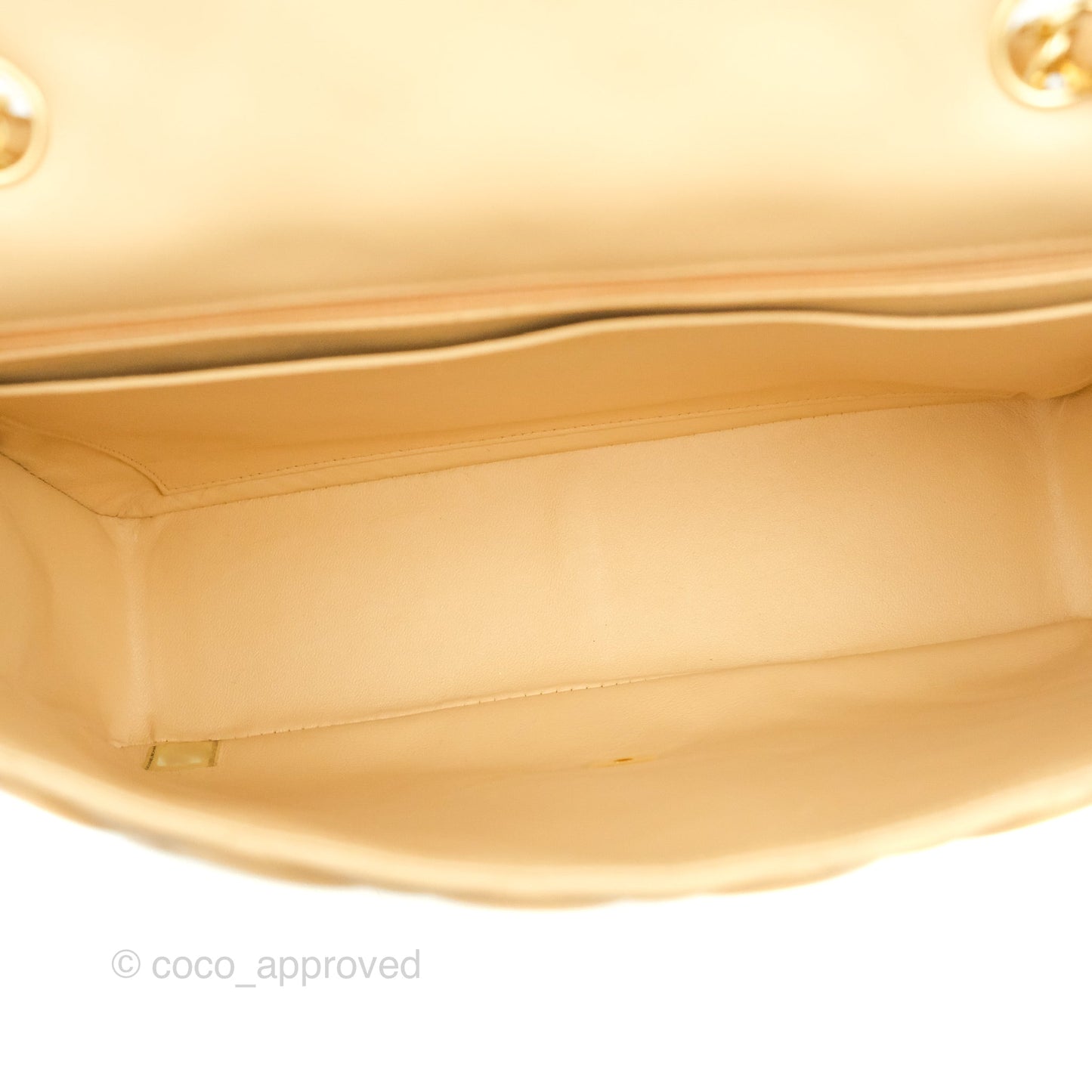 Chanel Jumbo Single Flap Beige Lambskin Gold Hardware
